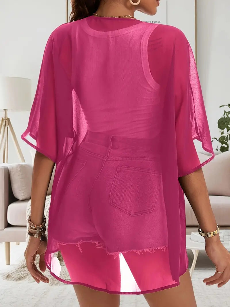 Tiff Plus Size Kimono Cover Up