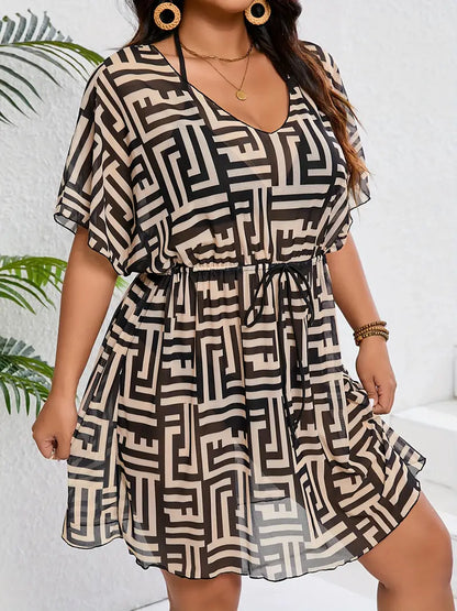 Vivian Plus Size Mesh Cover Up