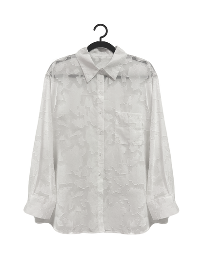 Cassandra Plus Size Textured Shirt