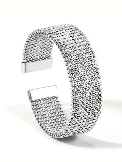 Woven Metallic Cuff Bracelet