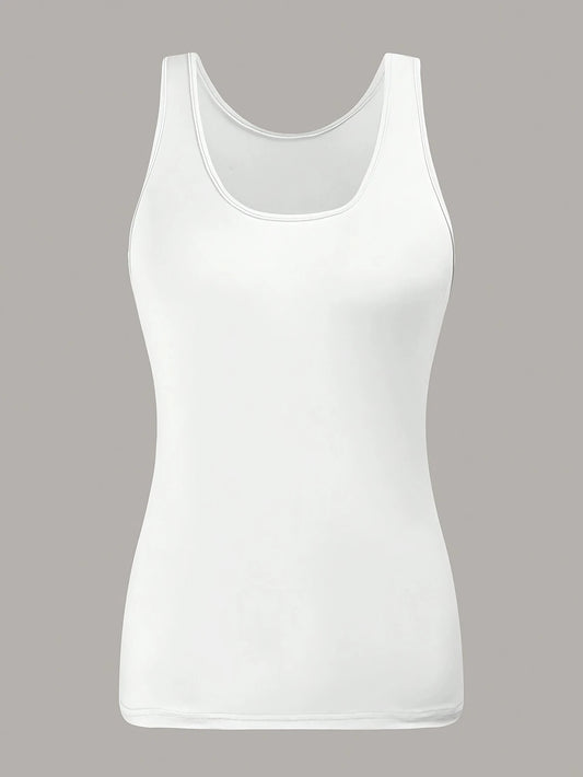 Zia Plus Size Tank by Run Free by Vee in White