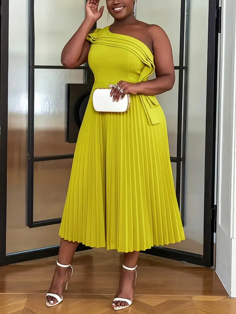 Zuri Plus Size Cocktail Dress in Wasabi