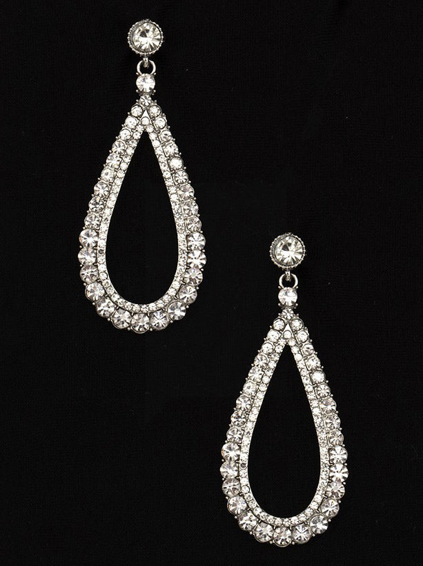 Teardrop Gem Pavé Earrings