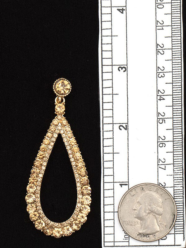 Teardrop Gem Pavé Earrings