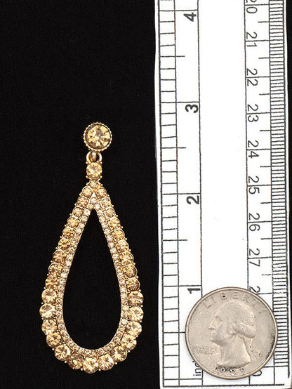 Teardrop Gem Pavé Earrings