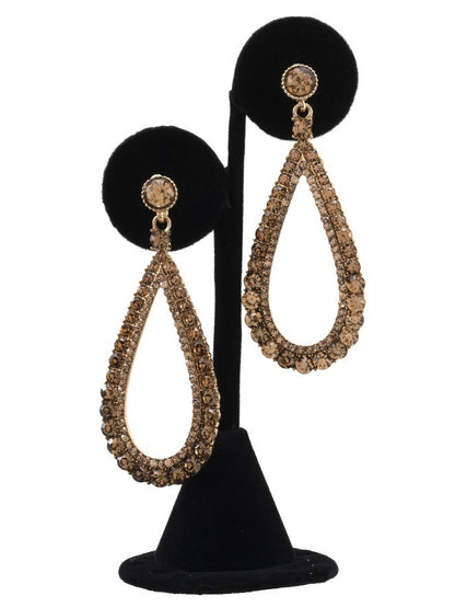 Teardrop Gem Pavé Earrings