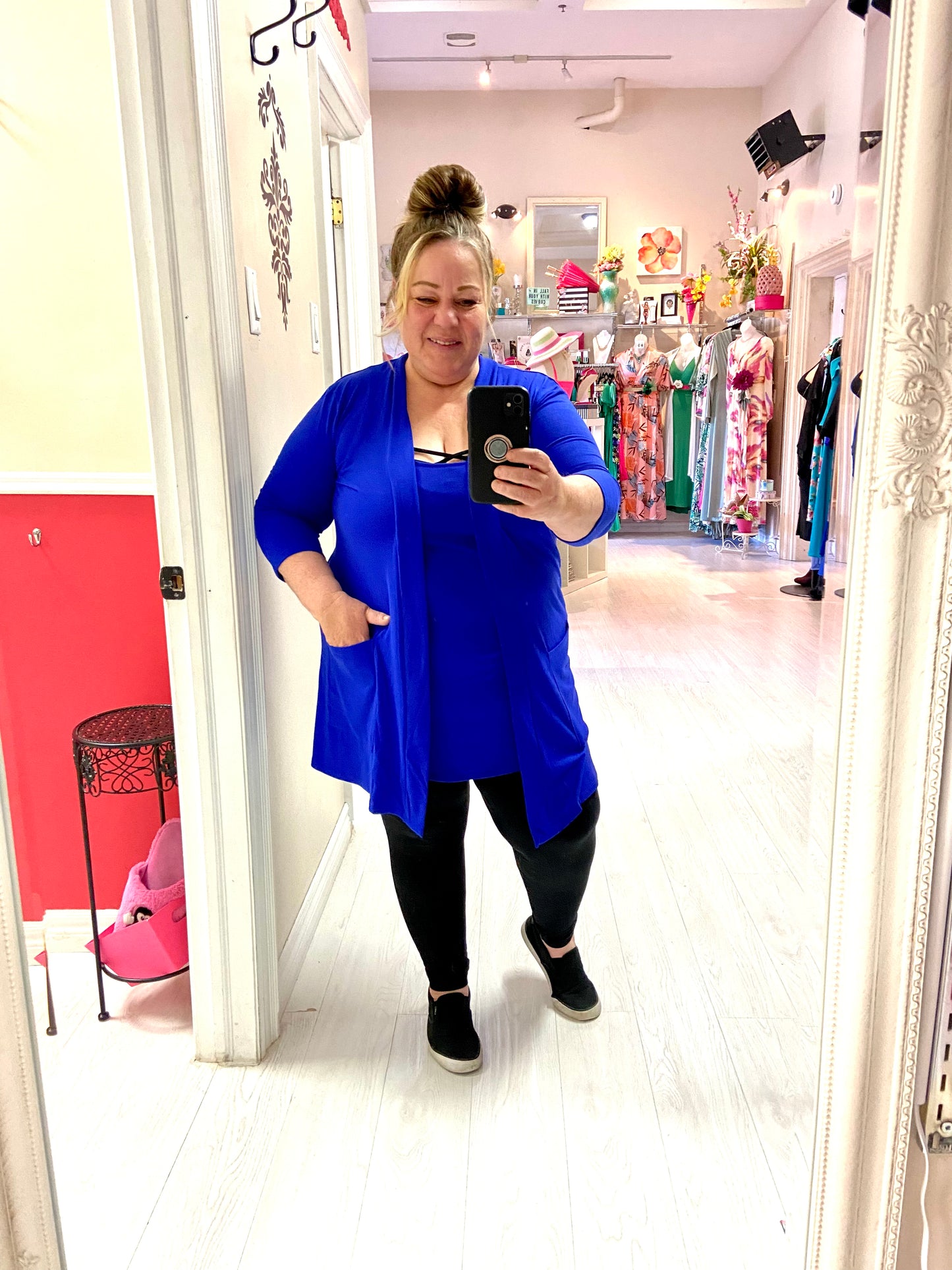 Claudia Perfect Plus Size Tank in Bright Blue