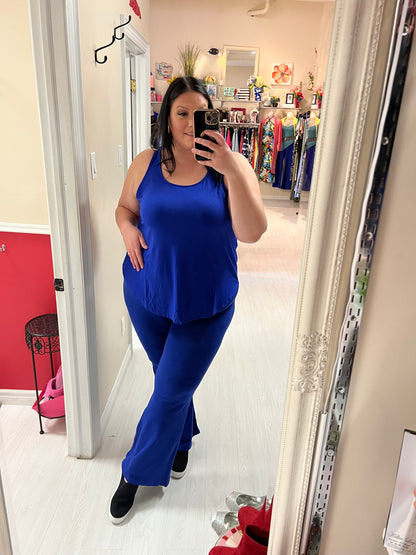 Claudia Perfect Plus Size Tank in Bright Blue